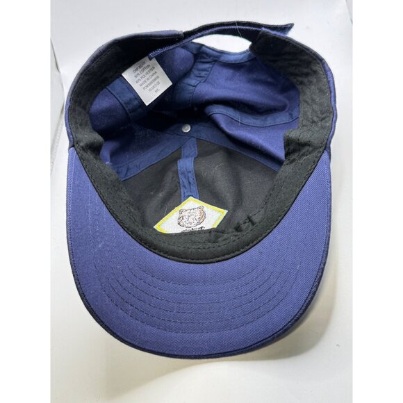 Bear Scout Embroidered Adjustable Baseball Cap In Navy & Light Blue Cotton - Picture 10 of 10